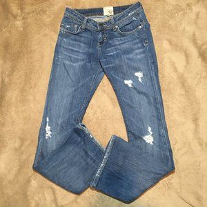 Dylan George Alexandra Flare Jeans Distressed